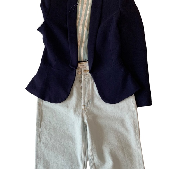 Women autumn blazer jacket Zara size M Blue in new condition - Picture 5 of 8